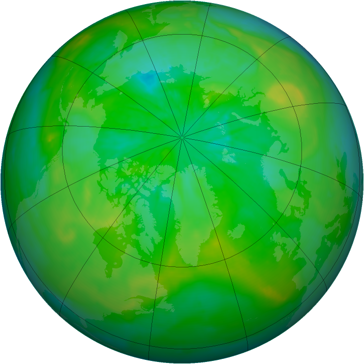 Arctic ozone map for 18 July 2014